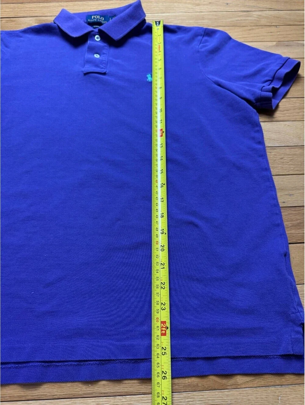 Polo Ralph Lauren Classic Fit Polo Shirt Mens LG Blue Purple Cotton